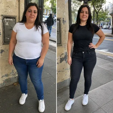 Carolina antes y después, en la vereda